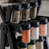 18 Jar Rotating Spice Rack – 360° Revolving Kitchen Spice Organizer