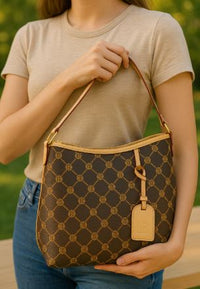 Designer-Inspired Monogram Tote Bag – Elegant Everyday Shoulder & Handbag