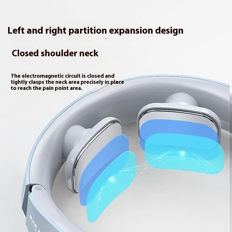 Electric Neck Massager EMS Pulse Rechargeable USB with Heating Function
