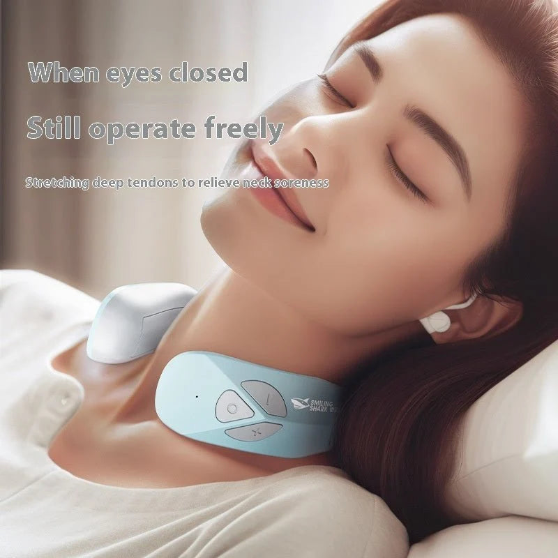 Electric Neck Massager EMS Pulse Rechargeable USB with Heating Function