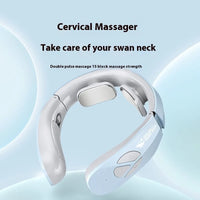 Electric Neck Massager EMS Pulse Rechargeable USB with Heating Function