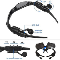 Wireless Bluetooth Headset Sunglasses – Smart Audio Sunglasses with Hands-Free Calling