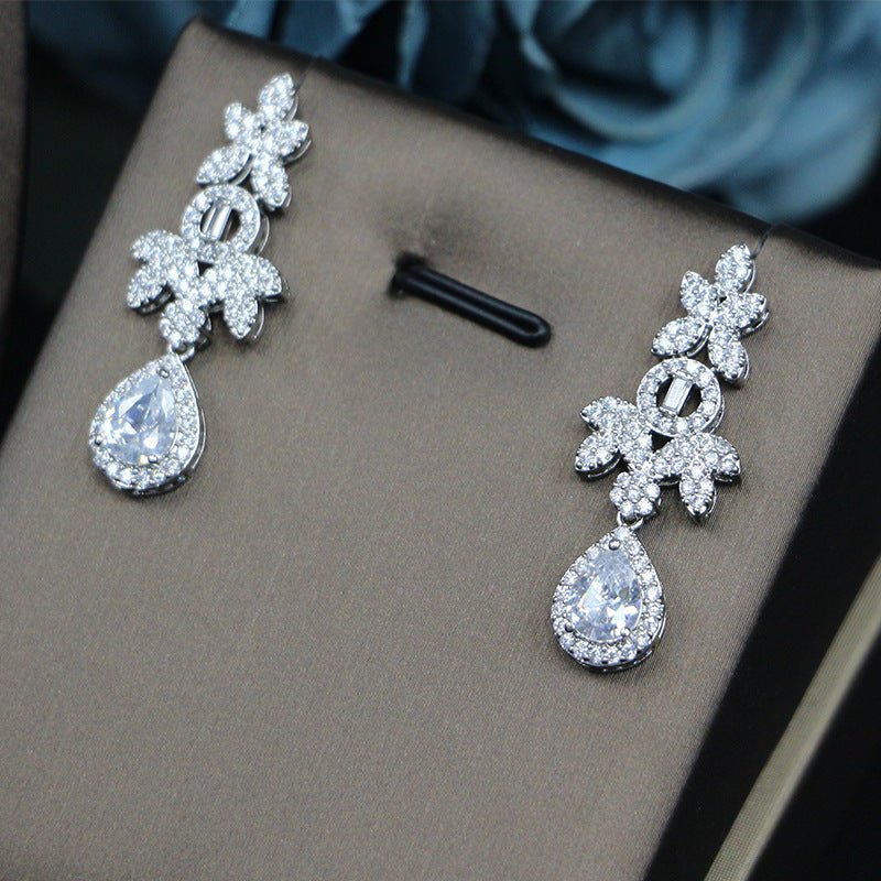 Women’s Fashion Personalized Zircon Ornament Set – Elegant Jewelry Gift